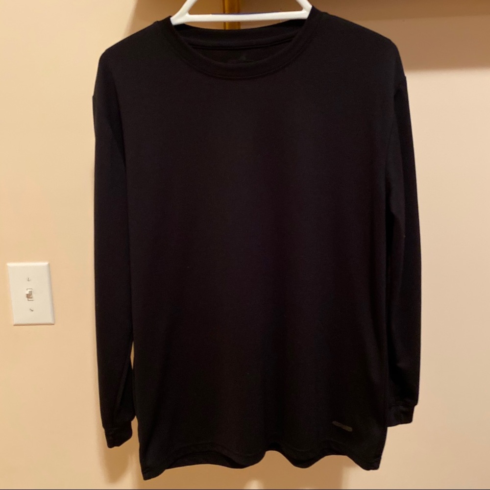 Russell Long Sleeve Black Athletic Shirt